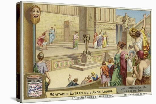 Liebig Card Featuring a Representation of Ancient Greek Theatre-null-Premier Image Canvas