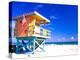 Life Guard Station, South Beach, Miami, Florida, USA-Terry Eggers-Premier Image Canvas