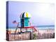 Life Guard Station, South Beach, Miami, Florida, USA-Terry Eggers-Premier Image Canvas