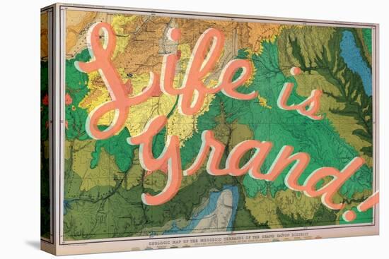 Life is Grand - 1882, Grand Canyon Map - The Mesozoic Terraces-null-Premier Image Canvas