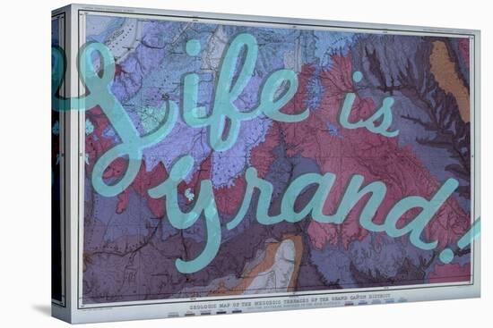 Life is Grand - 1882, Grand Canyon Map - The Mesozoic Terraces-null-Premier Image Canvas