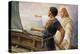 Life's Sunrise, Christ at the Helm (Colour Litho)-Harold Copping-Premier Image Canvas
