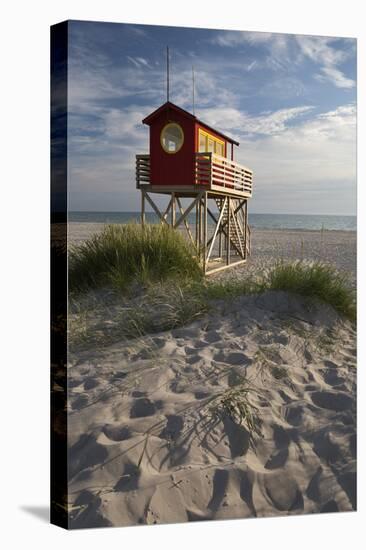 Lifeguard Hut and Sand Dunes, Skanor Falsterbo, Falsterbo Peninsula, Skane, South Sweden, Sweden-Stuart Black-Premier Image Canvas