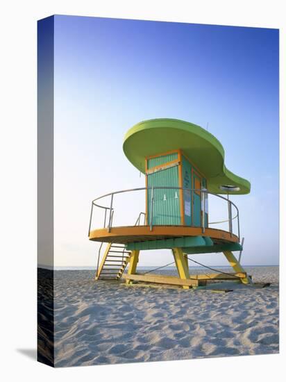 Lifeguard Hut in Art Deco Style, South Beach, Miami Beach, Miami, Florida, USA-Gavin Hellier-Premier Image Canvas