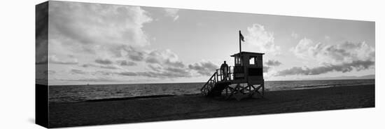 Lifeguard Hut on the Beach, 22nd St. Lifeguard Station, Redondo Beach, Los Angeles County-null-Stretched Canvas