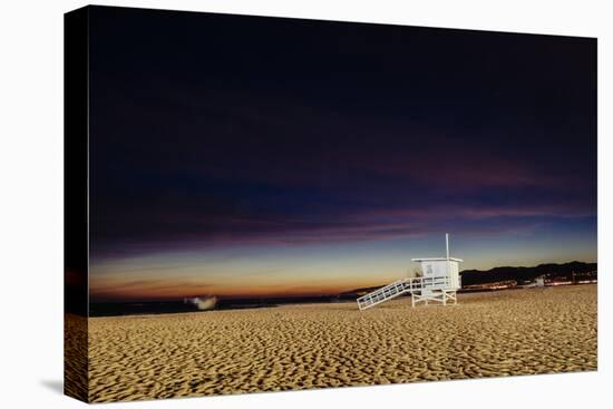Lifeguard hut on the beach, Santa Monica State Beach, Santa Monica, California, USA-Panoramic Images-Premier Image Canvas