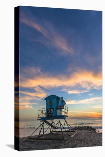 Lifeguard Stand at Sunset in Carlsbad, Ca-Andrew Shoemaker-Premier Image Canvas