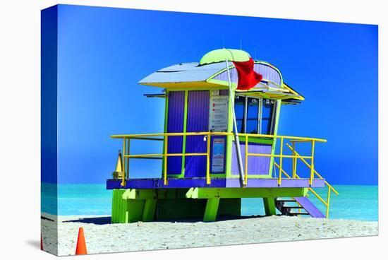 Lifeguard Station Miami Beach-null-Stretched Canvas