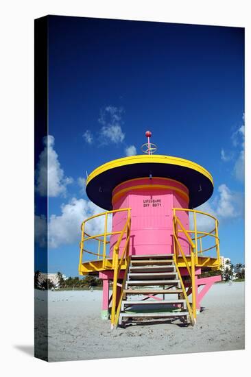 Lifeguard Tower in South Beach-null-Stretched Canvas
