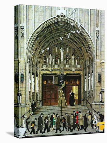 Lift Up Thine Eyes-Norman Rockwell-Premier Image Canvas