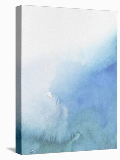 Light Blue Abstract Watercolor-Hallie Clausen-Stretched Canvas