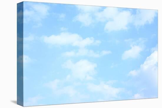 Light Blue Spring Sky with Clouds, May Be Used as Background-Zoom-zoom-Premier Image Canvas