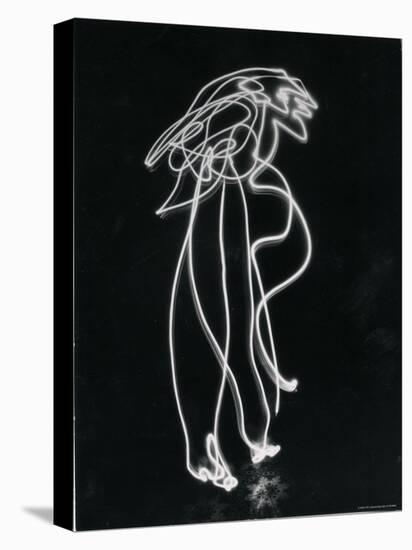 Light Drawing of Figure by Pablo Picasso Using Flashlight-Gjon Mili-Premier Image Canvas