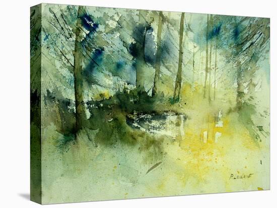 Light on a Pond in a Wood-Pol Ledent-Stretched Canvas