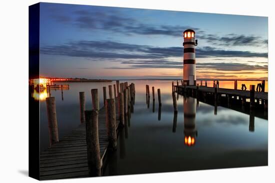 Lighthouse At Night-TomasSereda-Premier Image Canvas