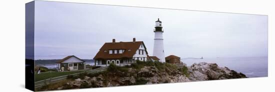Lighthouse at the Coast, Portland Head Lighthouse, Cape Elizabeth, Cumberland County, Maine, USA-null-Premier Image Canvas