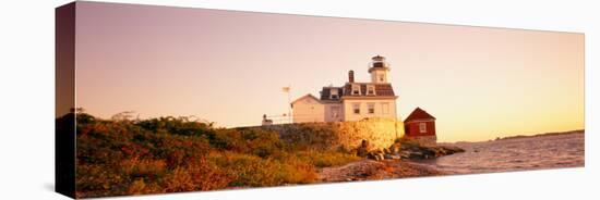 Lighthouse at the Coast, Rose Island Light, Newport, Rhode Island, New England, USA-null-Premier Image Canvas