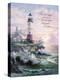 Lighthouse Cove with Verse-Carl Valente-Stretched Canvas
