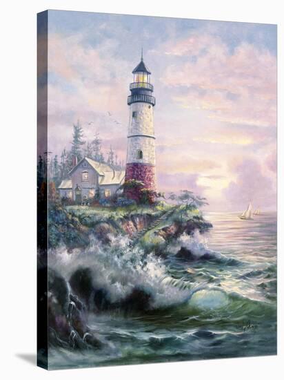 Lighthouse Cove-Carl Valente-Stretched Canvas