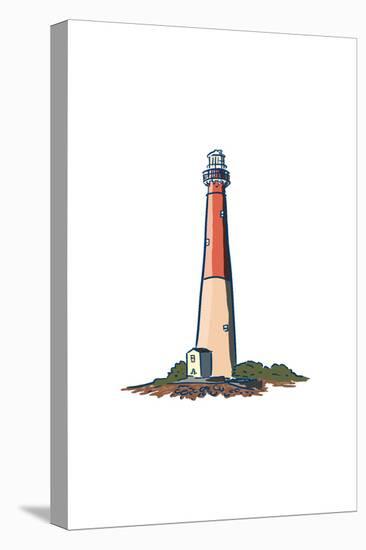 Lighthouse - Icon-Lantern Press-Stretched Canvas