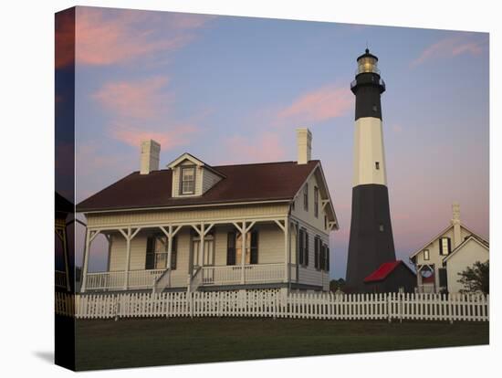 Lighthouse in Early Light at Tybee Island, Georgia, Usa-Joanne Wells-Premier Image Canvas