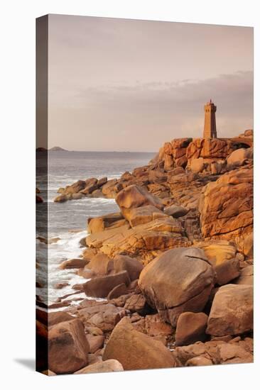 Lighthouse of Meen Ruz, Ploumanach, Cote De Granit Rose, Cotes D'Armor, Brittany, France, Europe-Markus Lange-Premier Image Canvas