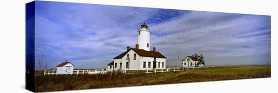 Lighthouse on a Landscape, Dungeness Lighthouse, Dungeness Spit, Olympic Peninsula-null-Premier Image Canvas