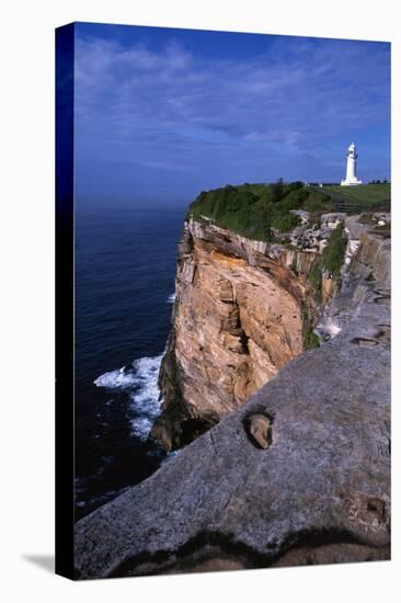 Lighthouse on the Cliff at the Gap, New South Wales, Australia-Natalie Tepper-Stretched Canvas