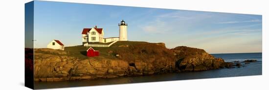 Lighthouse on the Coast, Cape Neddick Lighthouse, Cape Neddick, York, Maine, USA-null-Stretched Canvas