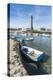 Lighthouse with pier and boats, Penmarch, Finistere, Brittany, France, Europe-Francesco Vaninetti-Premier Image Canvas