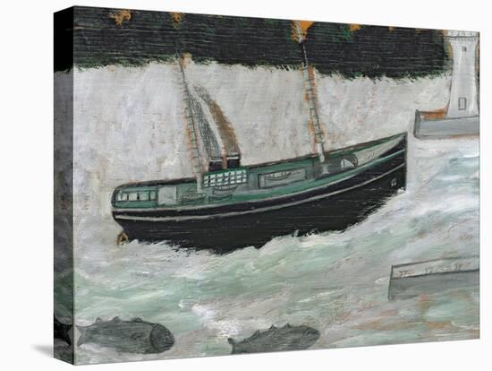 Lighthouse with Trawler and Fish-Alfred Wallis-Premier Image Canvas