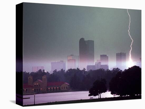 Lighting Strikes in Downtown Denver-null-Premier Image Canvas