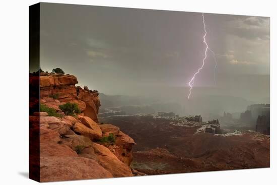 Lightning. Grand View. Canyonlands National Park. Utah, USA.-Tom Norring-Premier Image Canvas
