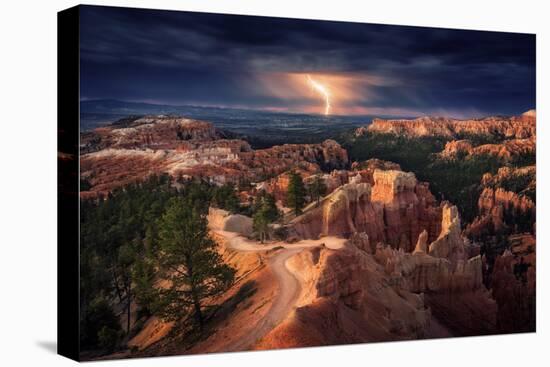 Lightning over Bryce Canyon-Stefan Mitterwallner-Premier Image Canvas
