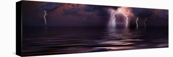 Lightning over the Sea-null-Premier Image Canvas