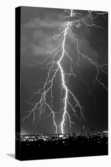 Lightning Portrait BW-Douglas Taylor-Stretched Canvas