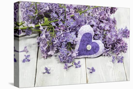 Lilac, Blossoms, Mauve, Violet, Heart-Andrea Haase-Premier Image Canvas