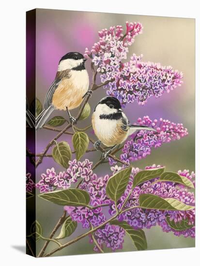 Lilacs and Chickadees-William Vanderdasson-Premier Image Canvas