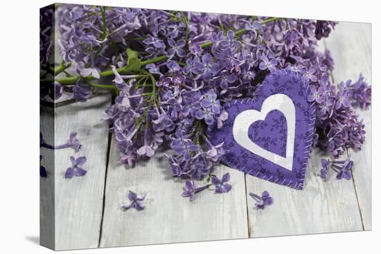 Lilacs, Flowers, Purple, Violet, Heart-Andrea Haase-Premier Image Canvas