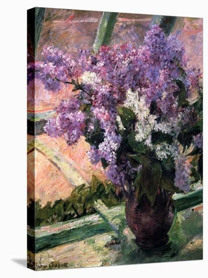 Lilacs in a Window, C1880-Mary Cassatt-Premier Image Canvas