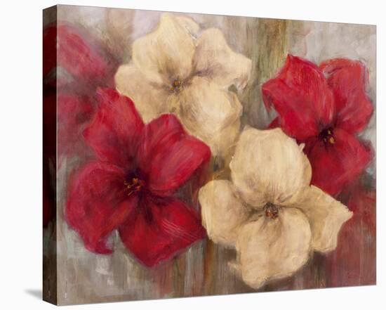 Lily Reds I-Carson-Stretched Canvas