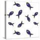 Lime With Purple Fish Repeat-Cindy Wider-Premier Image Canvas
