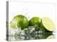 Limes with Splashing Water-Michael L?ffler-Premier Image Canvas