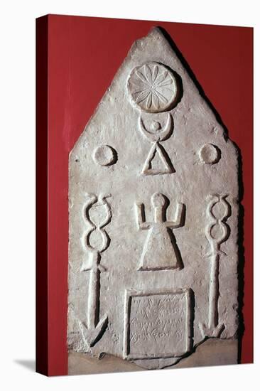 Limestone stela with a dedication to Baal, from Carthage, north Africa, 2nd-1st century BC-Unknown-Premier Image Canvas