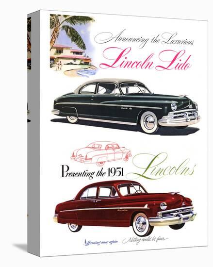 Lincoln 1951 Luxurious Lido-null-Stretched Canvas