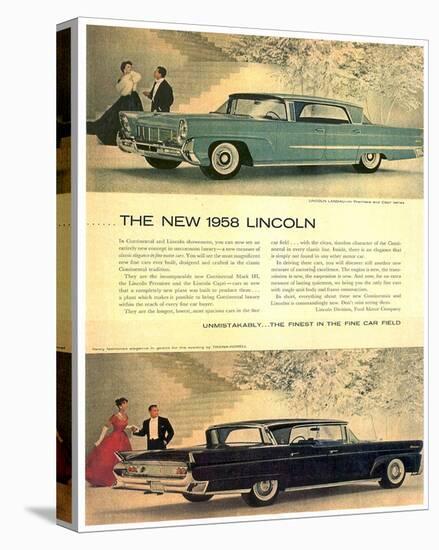 Lincoln 1958 - Unmistakably-null-Stretched Canvas