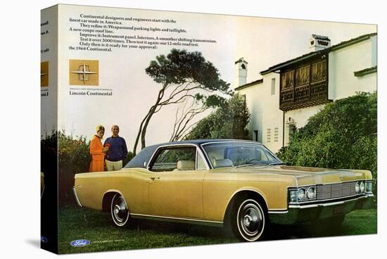 Lincoln 1968 Coupe Roof Line-null-Stretched Canvas