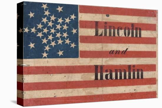 Lincoln and Hamlin Campaign Banner-null-Premier Image Canvas