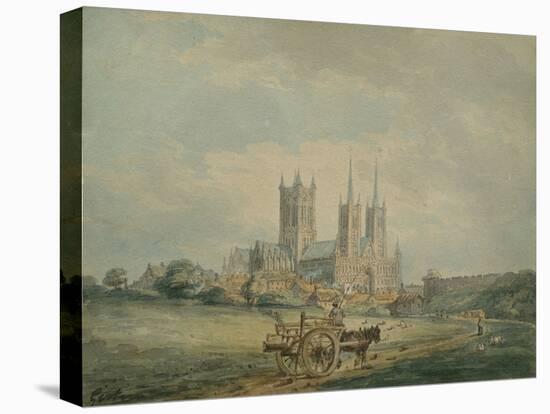 Lincoln Cathedral, 1797 (W/C on Paper)-Thomas Girtin-Premier Image Canvas