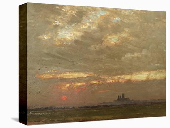 Lincoln Cathedral at Sunset, 1912-Albert Goodwin-Premier Image Canvas